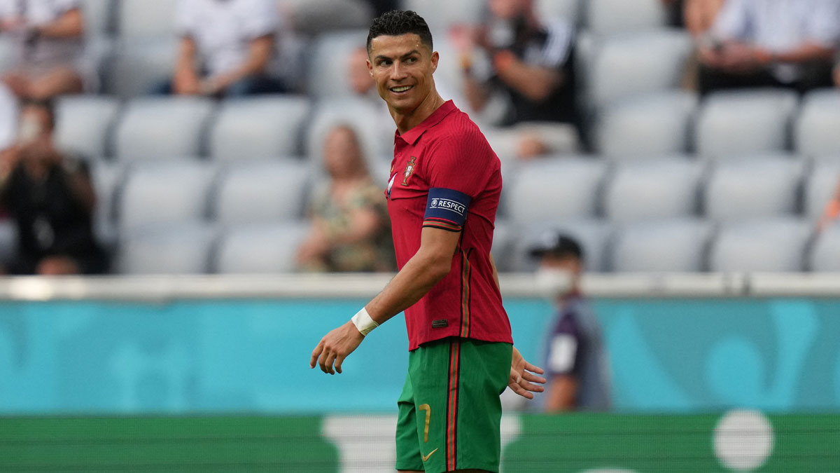 Cristiano Ronaldo, durante el partido entre Portugal y Alemania en la Eurocopa (AFP)