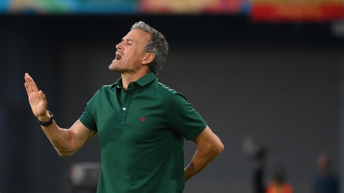 Luis Enrique, durante un partido. (AFP)