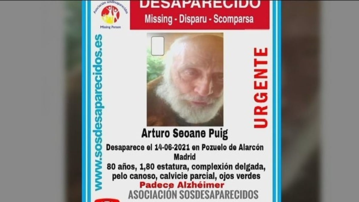 El cartel que anuncia la búsqueda de Arturo Seaone.