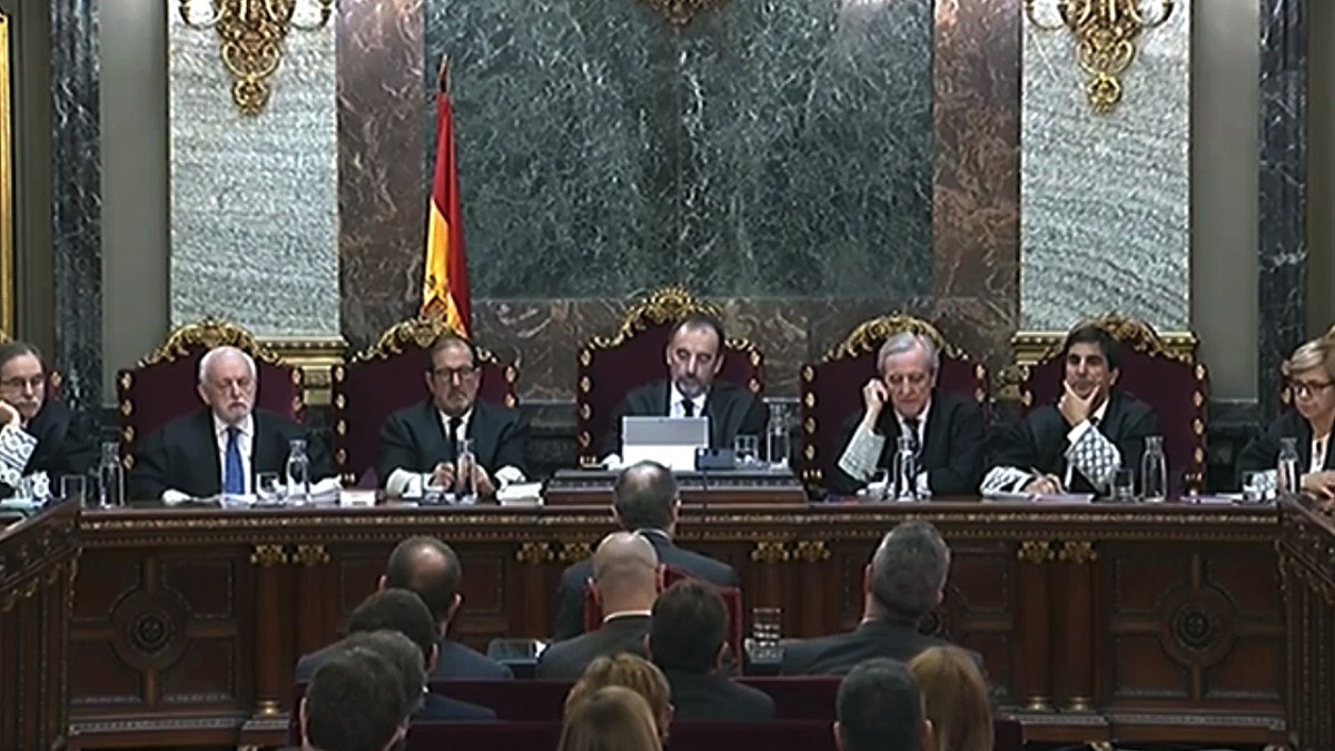 El ex consejero de la Presidencia, Jordi Turull, declara en el Tribunal Supremo.