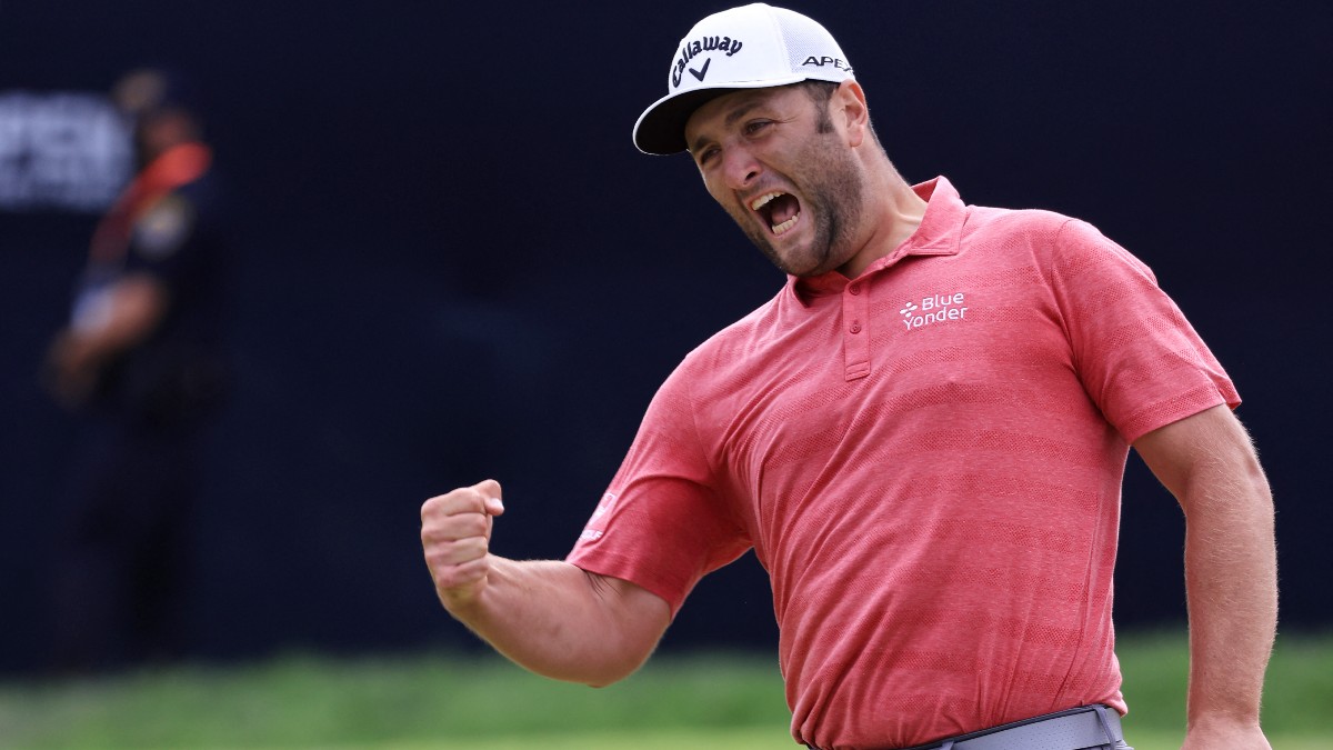 Jon Rahm celebra su victoria en el US Open de golf. (AFP)