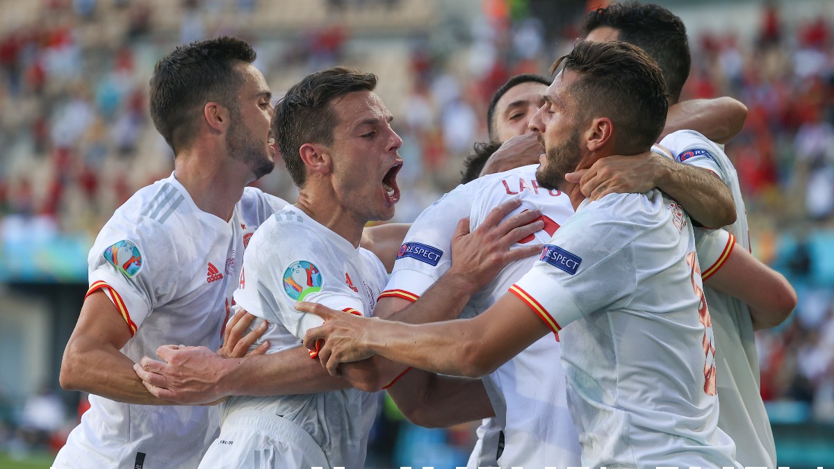 La selección española celebra un gol. (SeFútbol)