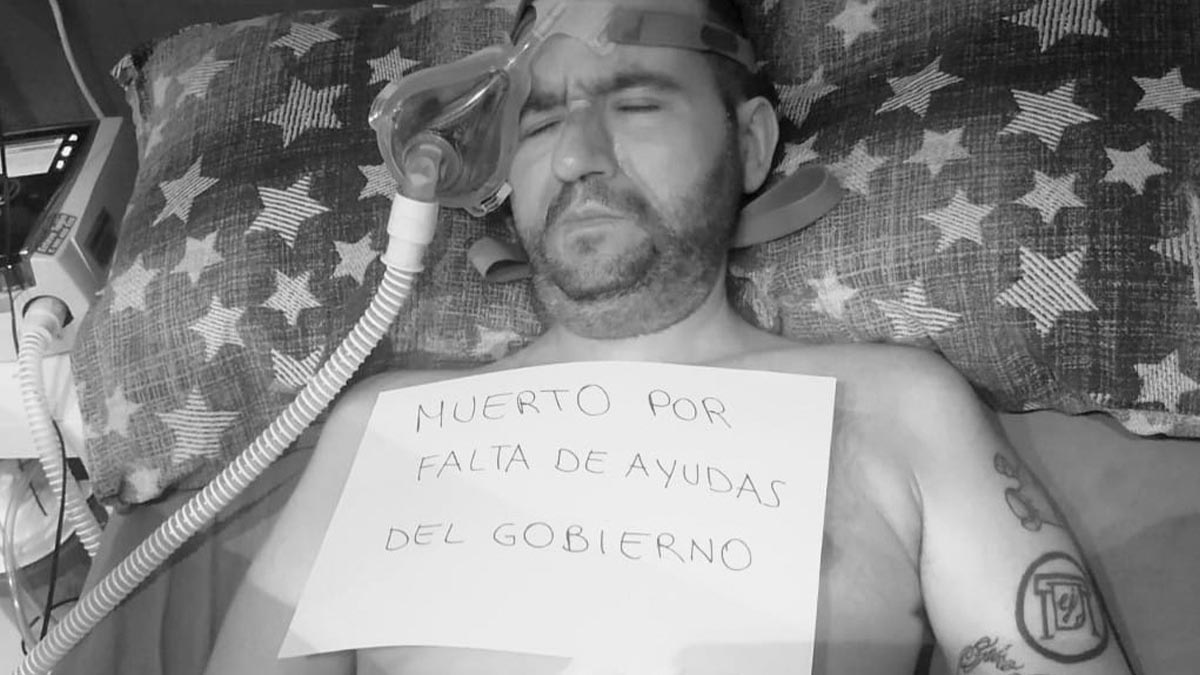 Jordi Sabaté, enfermo de ELA impulsor de una iniciativa contra la eutanasia.