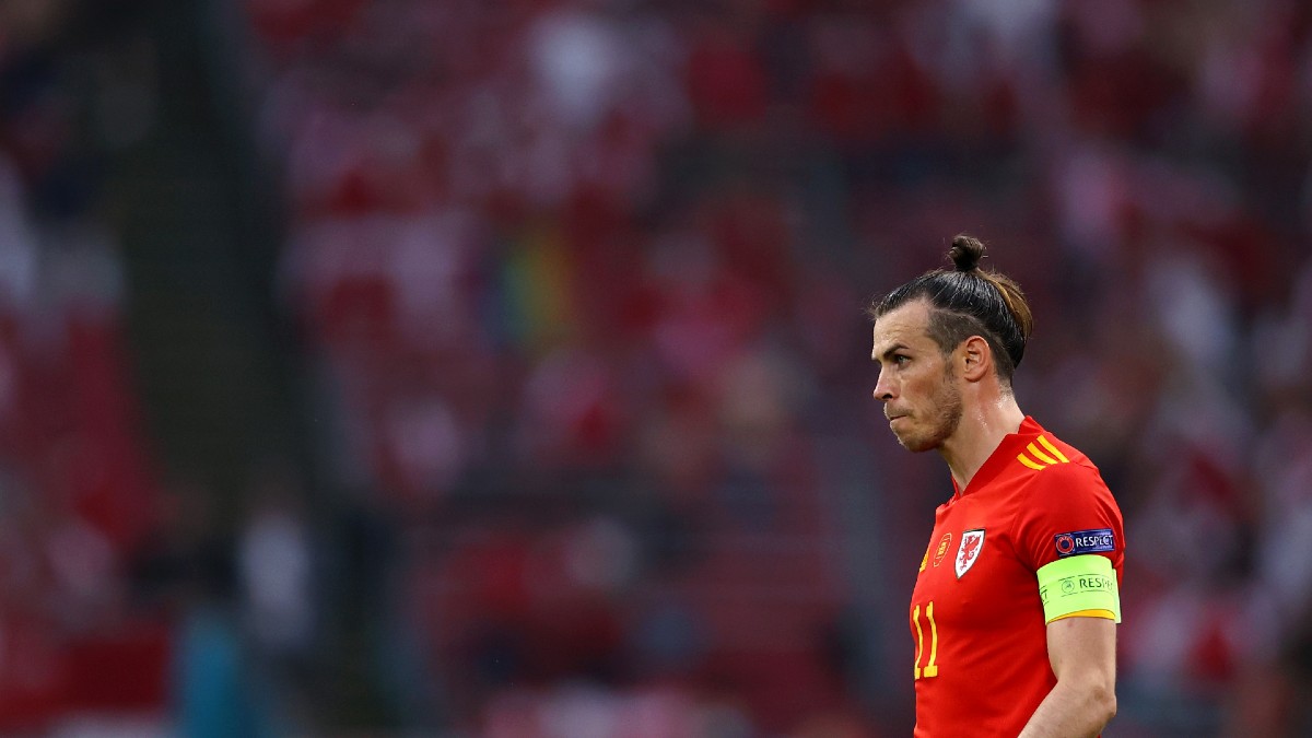 Gareth Bale, en el encuentro ante Dinamarca. (Getty)