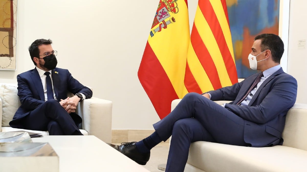 Pedro Sánchez y Pere Aragonès en Moncloa (Foto: Moncloa)