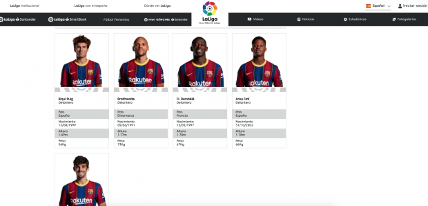 La Liga borra a Messi del Barcelona… pero el club le mantiene en su web