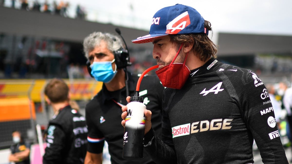 Fernando Alonso, durante el Gran Premio de Austria de F1. (AFP)