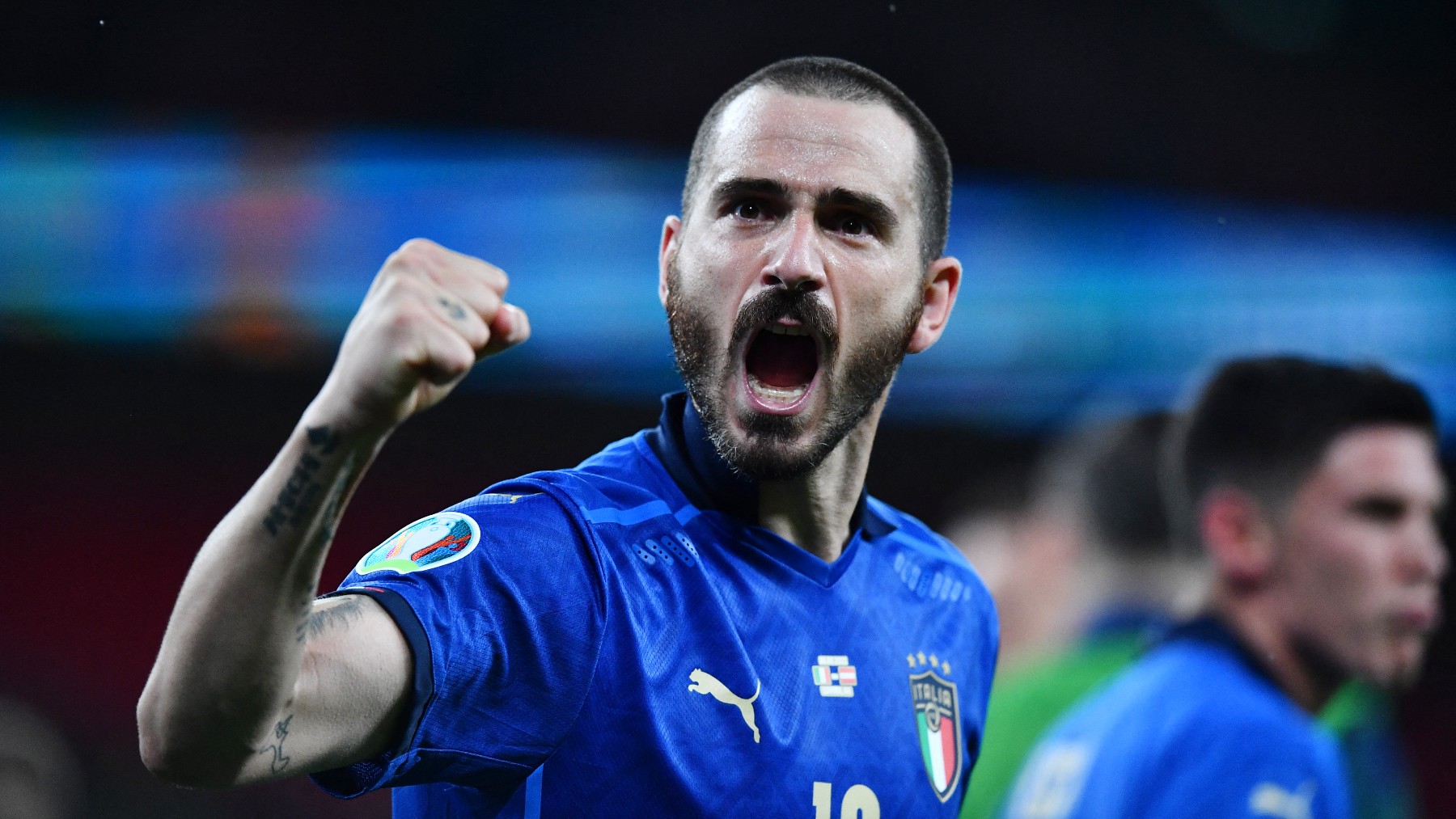 Bonucci en un partido con Italia. (AFP)