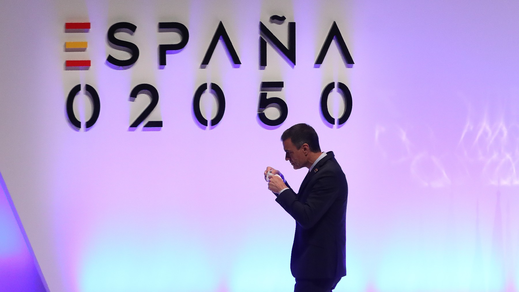 Pedro Sánchez en la presentación de su plan ‘España 2050’. (Foto: EP)