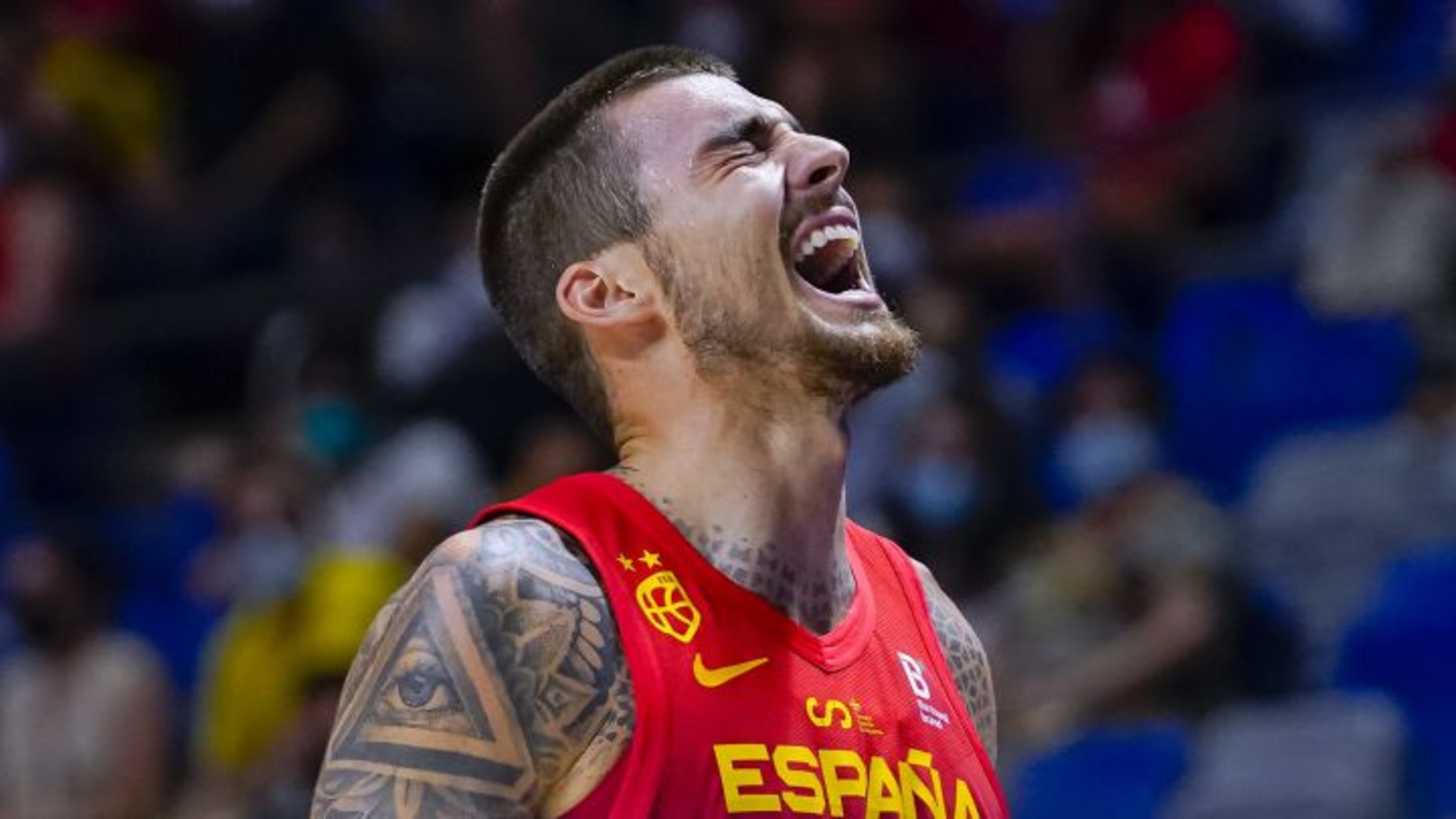 Juancho Hernangómez, en un partido con España. (FEB)