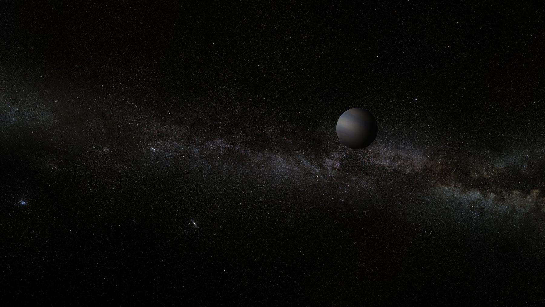 Planetas flotando por el espacio