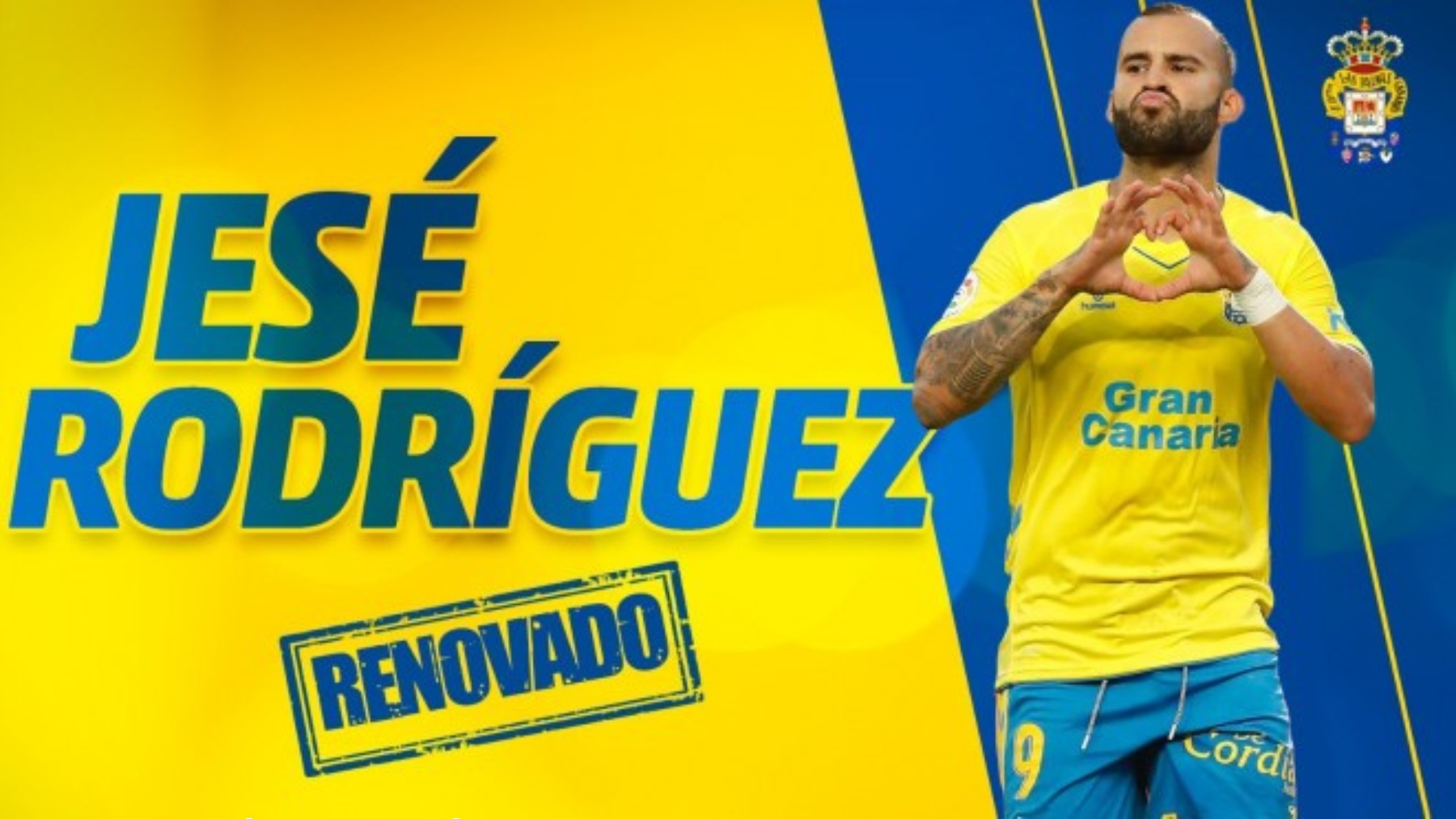 La UD Las Palmas anuncia la renovación de Jesé Rodríguez por un año más. (udlaspalmas.es)