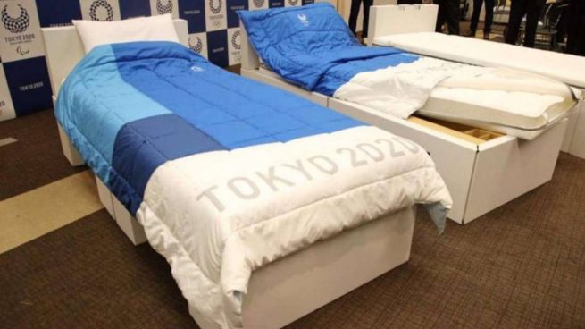 Las camas de los Juegos Olímpicos.