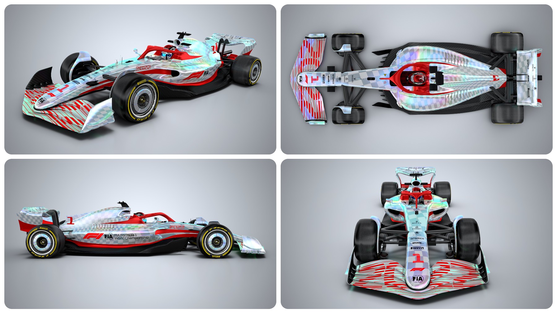 Así serán los coches de Fórmula 1 en 2022. (@F1)