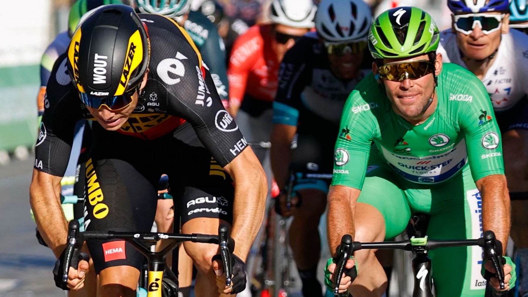 Wout van Aert se impuso a Cavendish. (AFP)