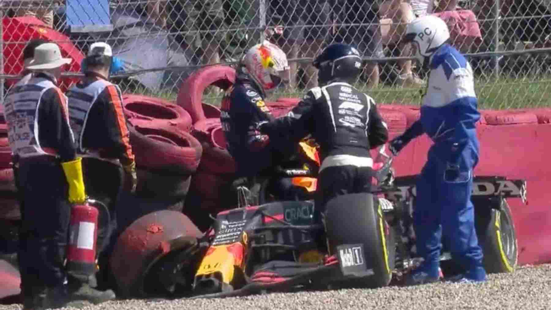El accidente de Max Verstappen. (@F1)