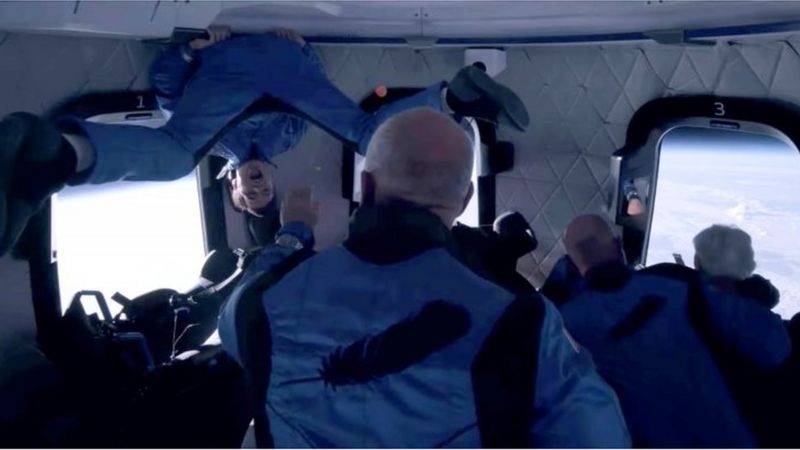 El vídeo que muestra cómo fue el vuelo espacial de Jeff Bezos
