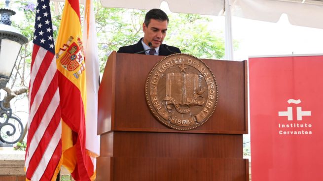 Pedro Sánchez en la universidad de UCLA (Foto: Instituto Cervantes).