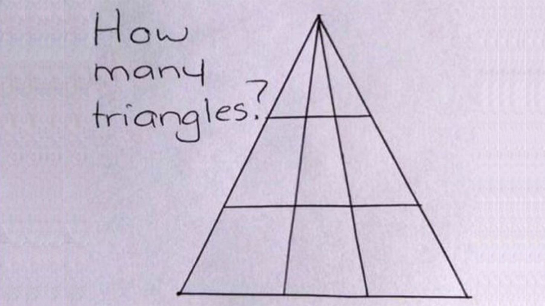 Este es el triángulo del que todo el mundo quiere saber cuántos tiene realmente