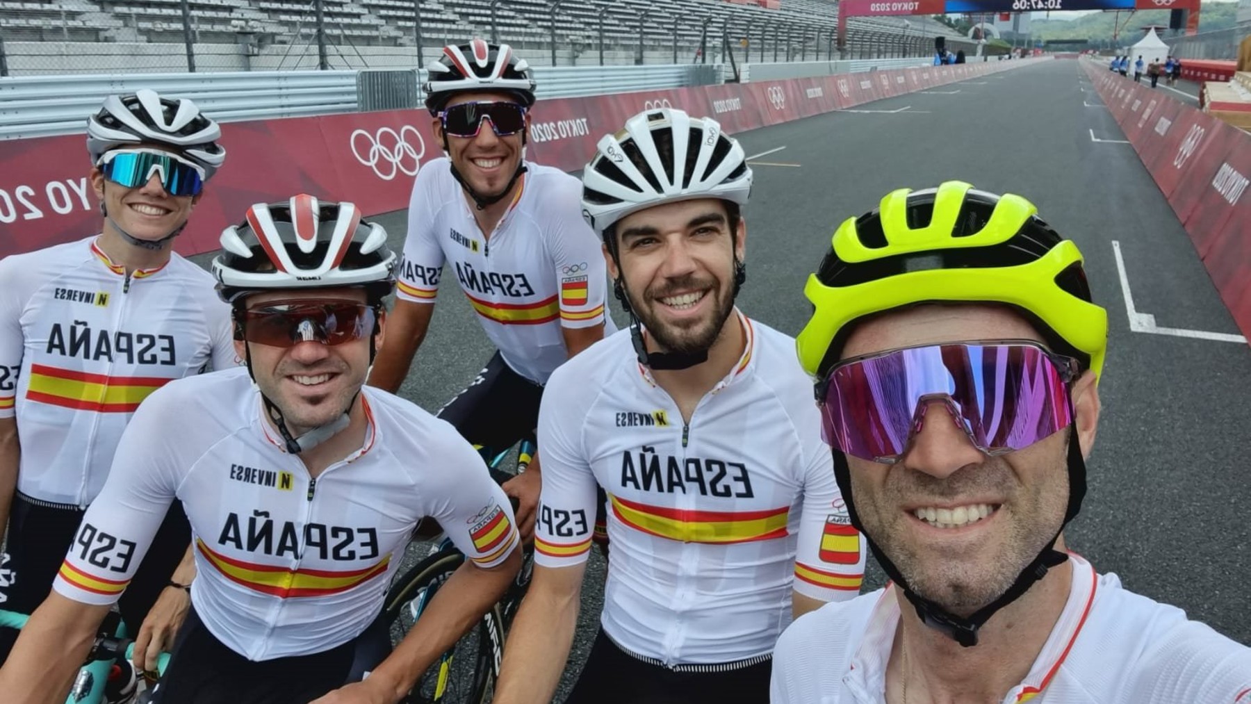 El equipo olímpico español de ciclismo.