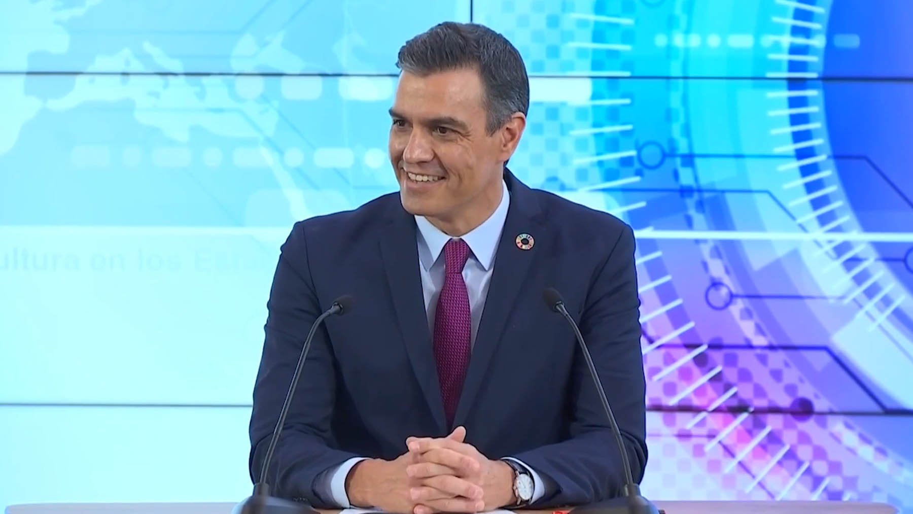 Pedro Sánchez en su visita a EEUU