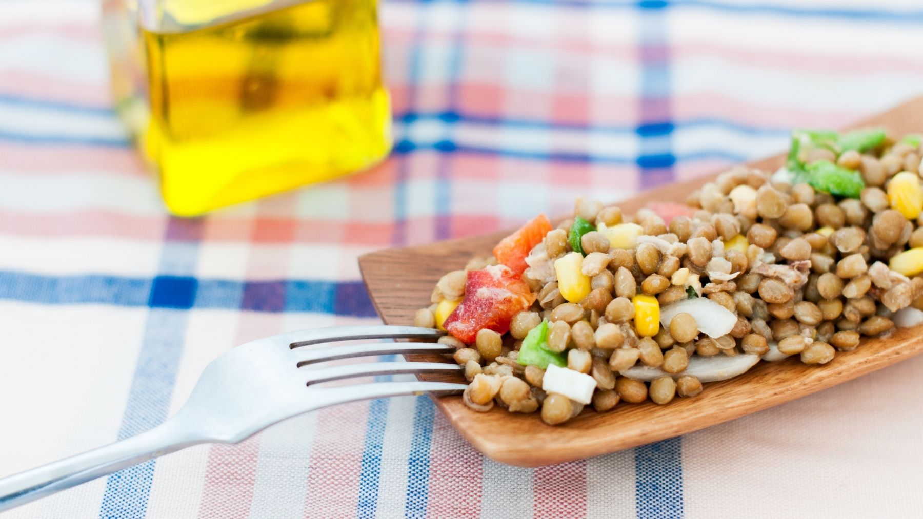 Ensalada de lentejas con lima