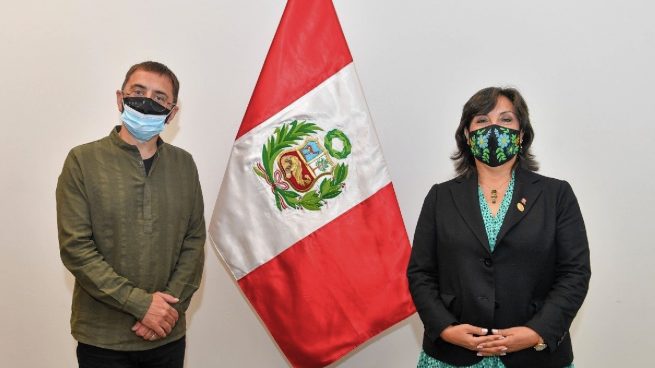 Juan Carlos Monedero en Perú. (Foto: Redes)