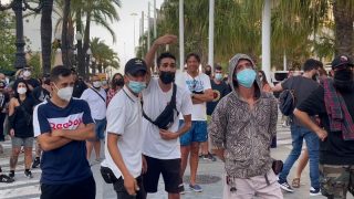 Los manifestantes "pacíficos" que defiende Kichi.