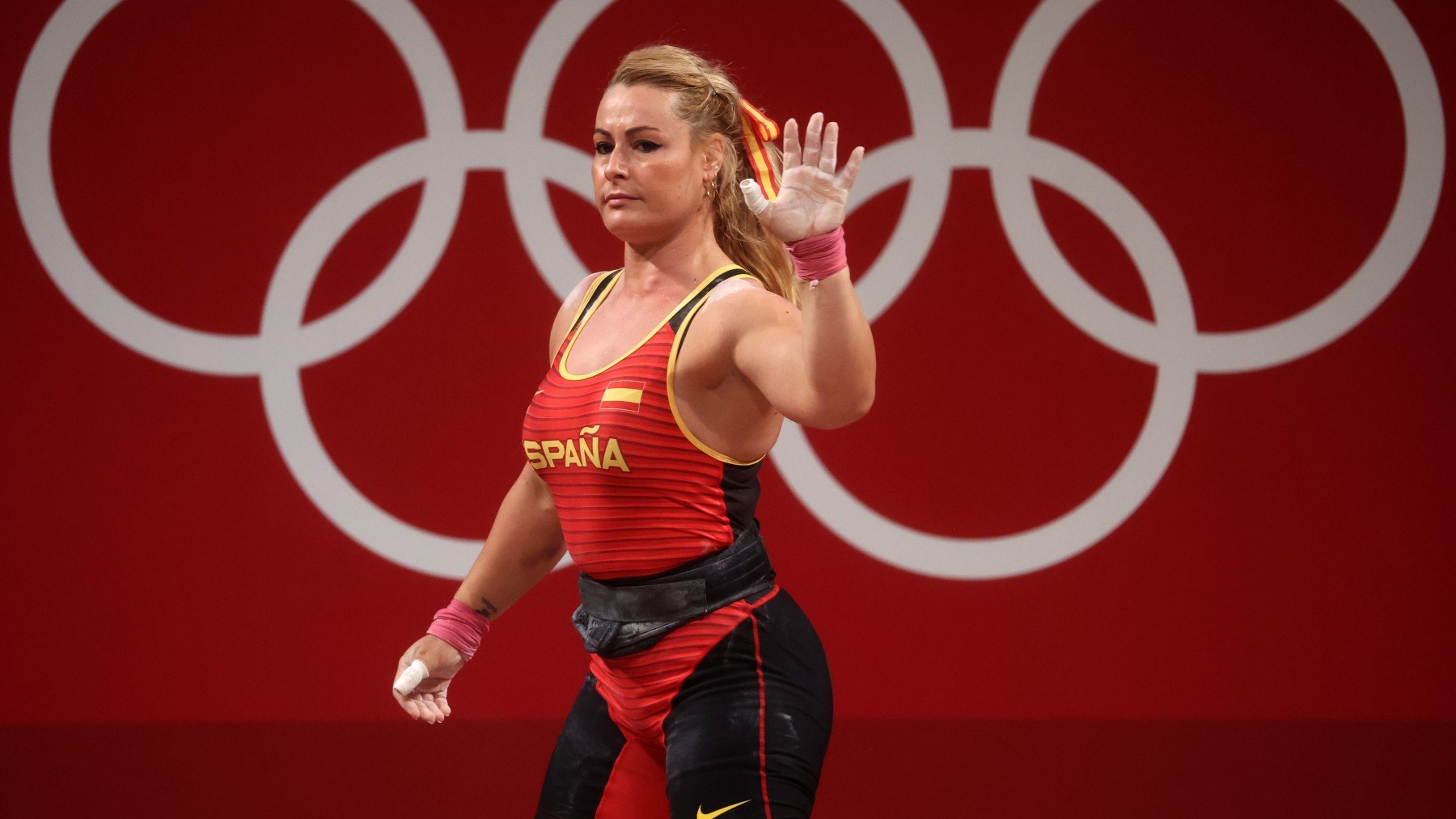 Lydia Valentín, en competición. (Getty)