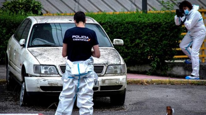 El coche de Salvador en la comisaría de Orense.