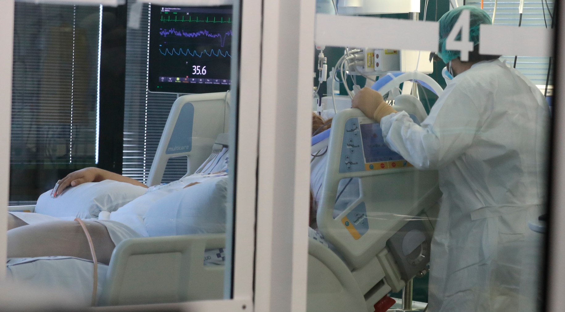 UCI de un hospital.