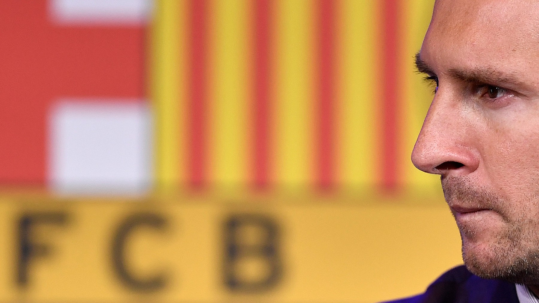 Leo Messi, en su despedida del Barcelona. (AFP)