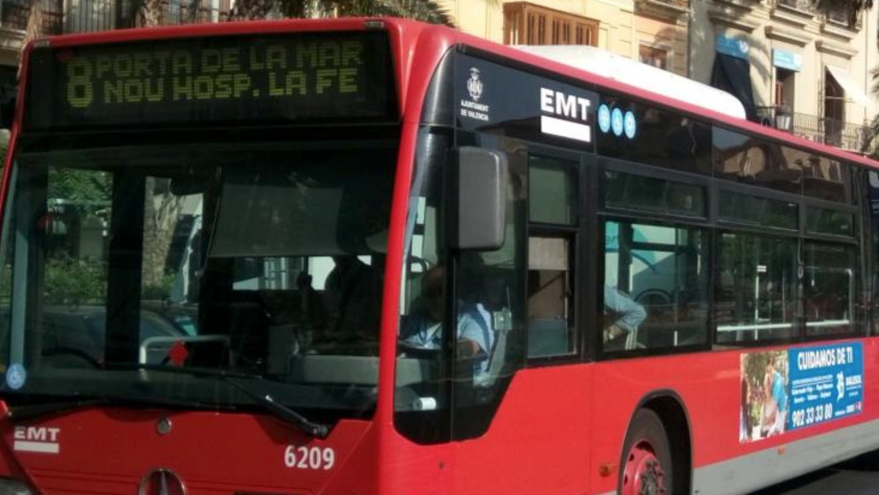 Un autobús de la EMT de Valencia.