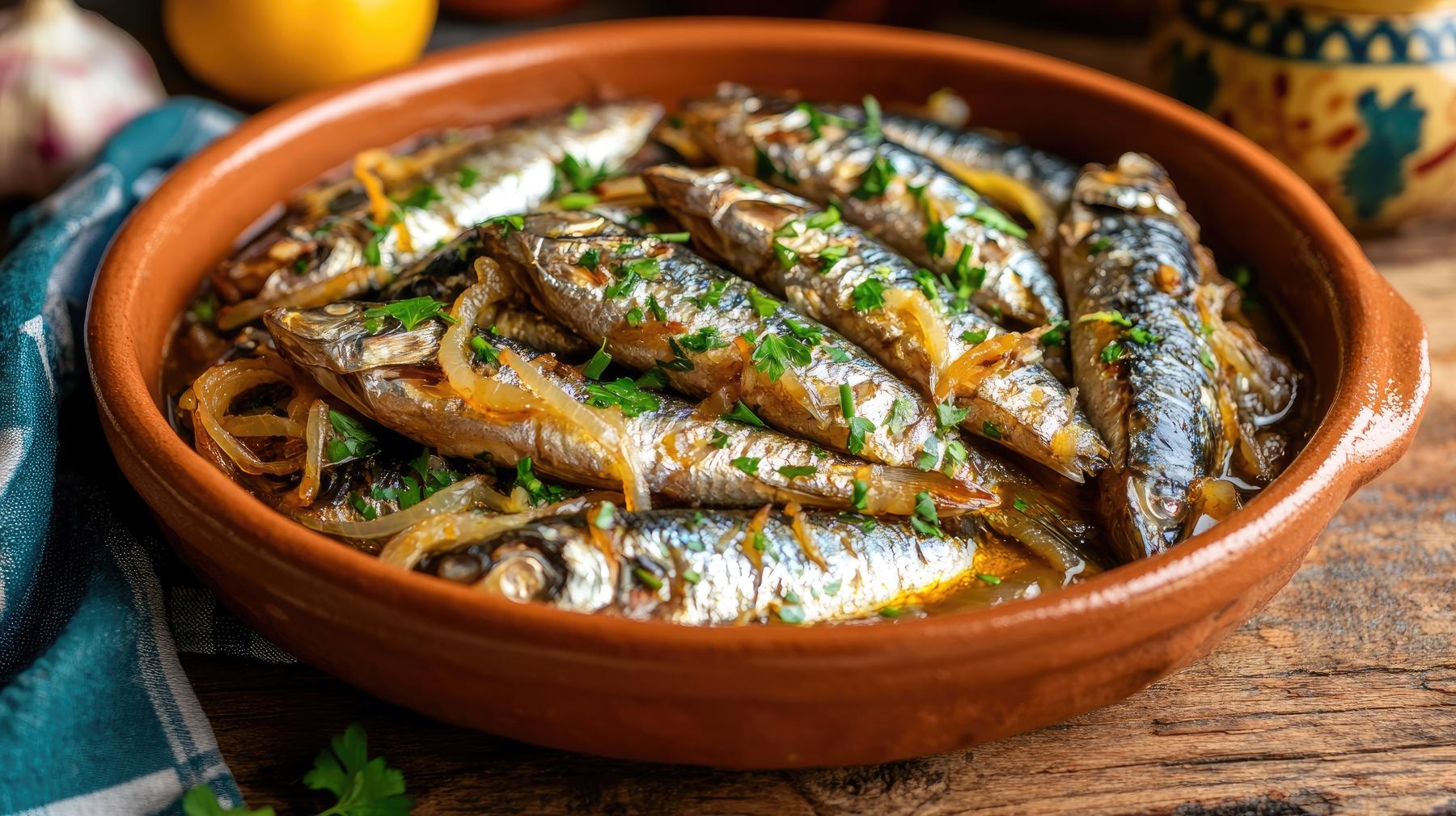Sardinas en escabeche.