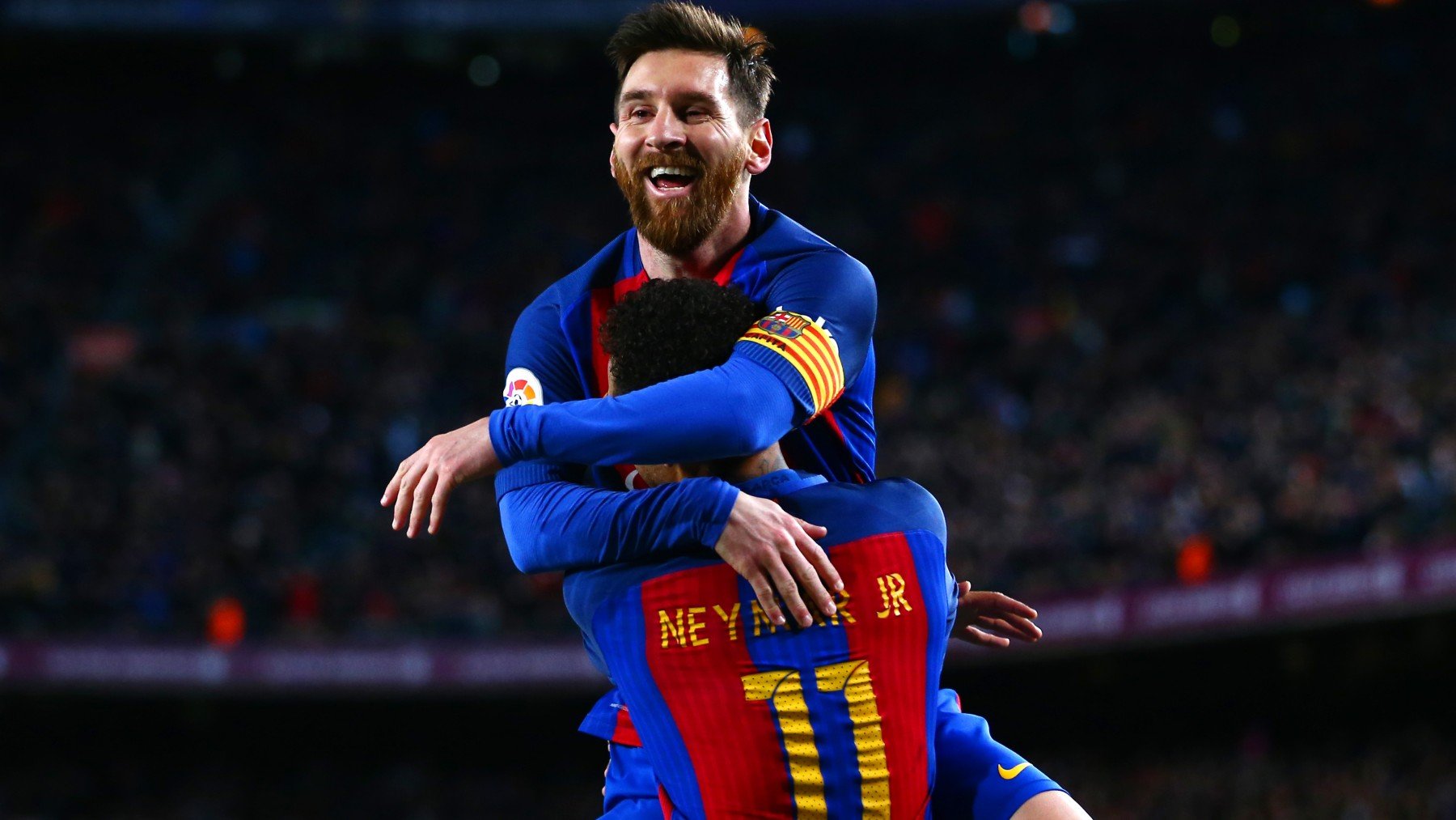 Neymar y Messi, en un partido con el Barcelona. (Getty)