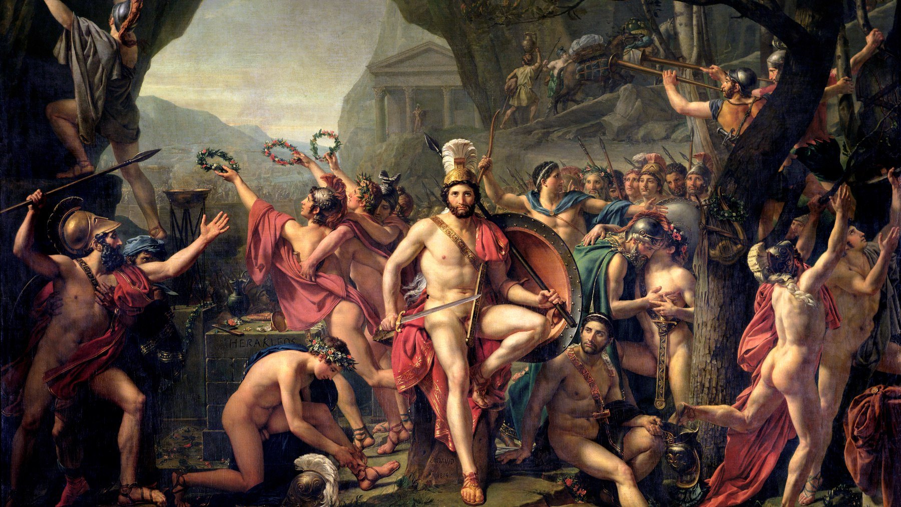 Cuadro ‘Leonidas en las Termópilas’ de Jacques-Louis David