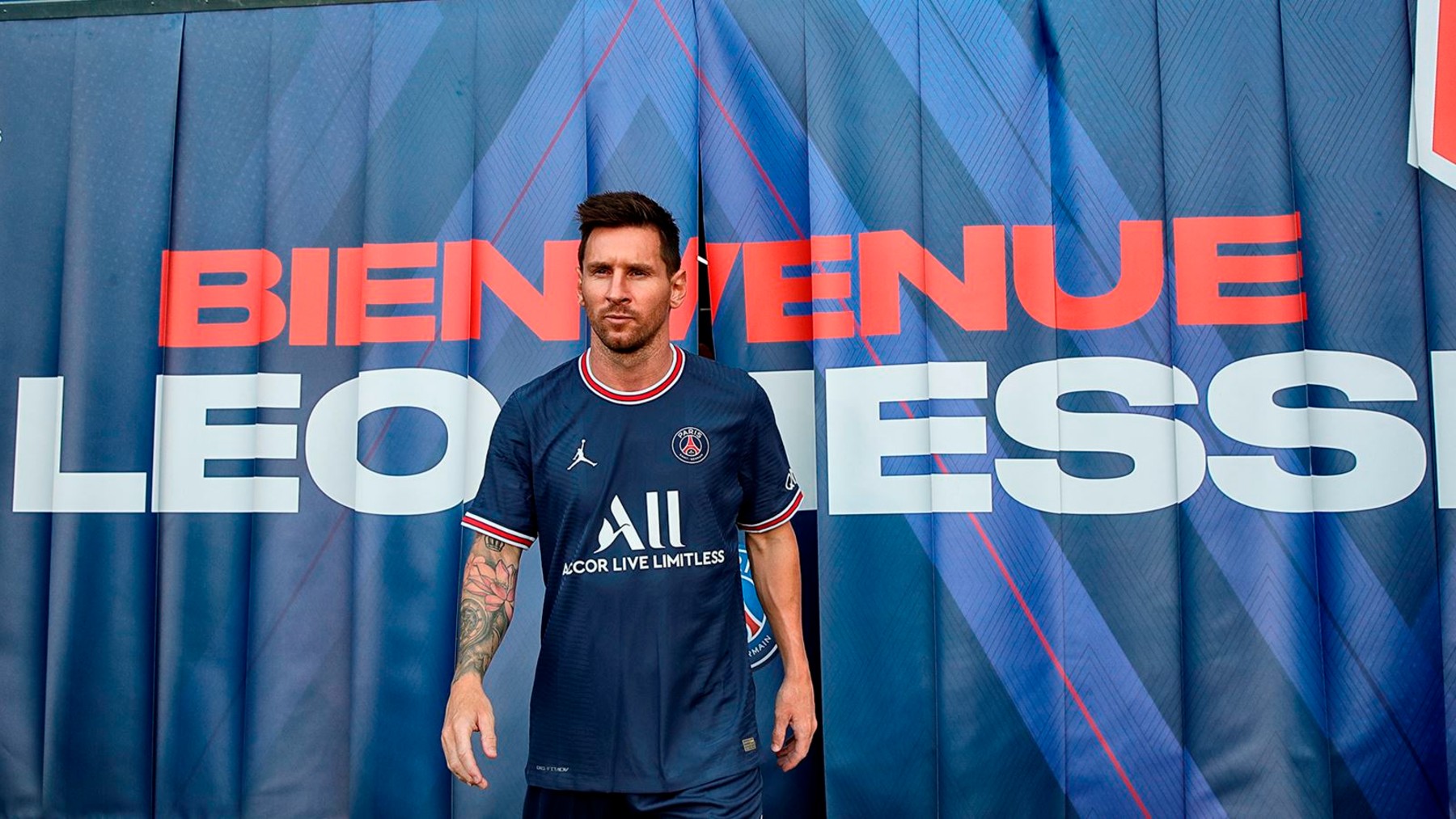 Leo Messi, en su presentación como jugador del PSG. (psg.fr)