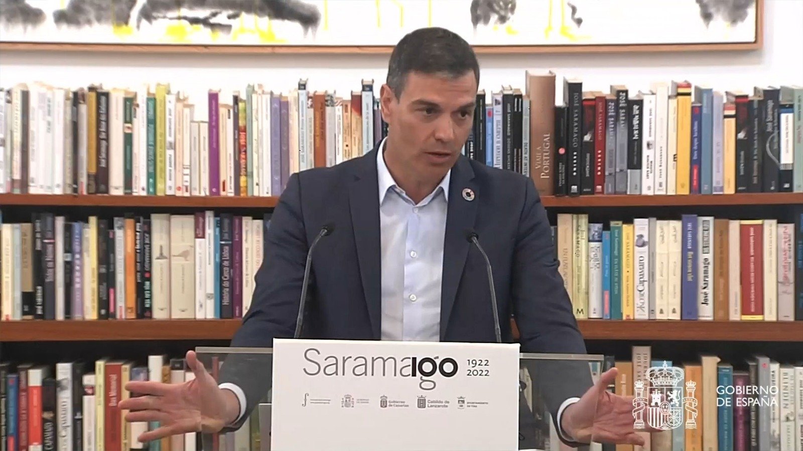 Sánchez presenta en Lanzarote el centenario de Saramago.