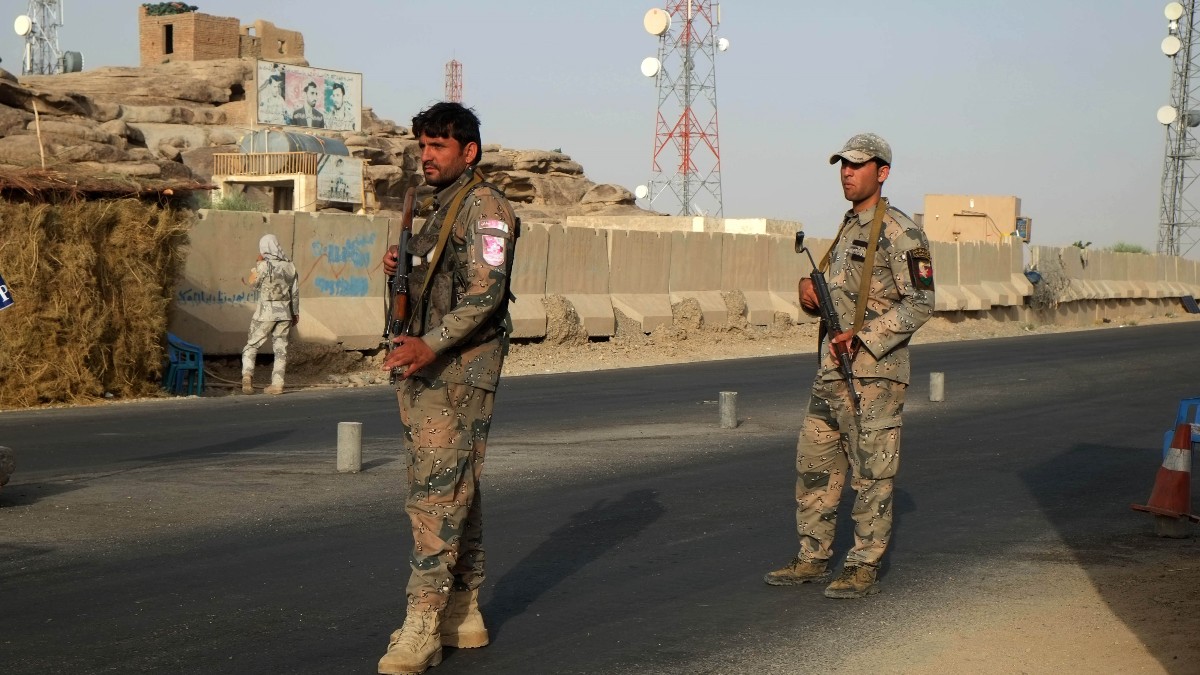 En la imagen, militares afganos.