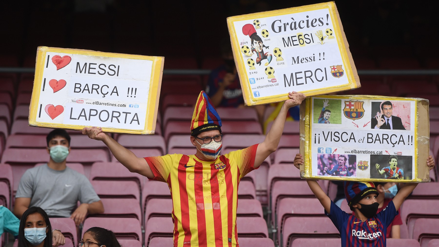 Afición del Barcelona en el Camp Nou. (Getty)