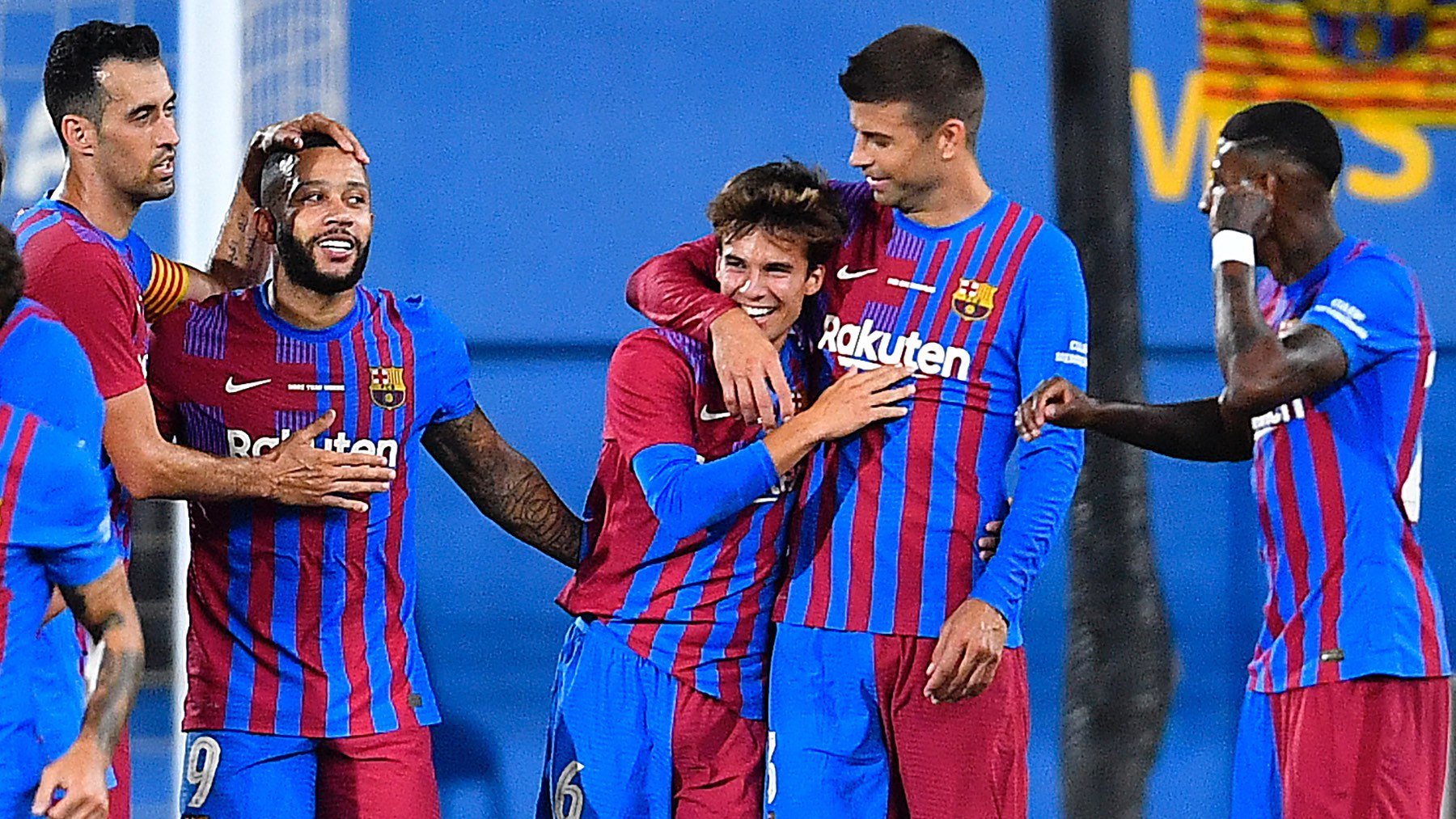 Riqui Puig tras anotar el 3-0 ante la Juventus en el Joan Gamper. (AFP)