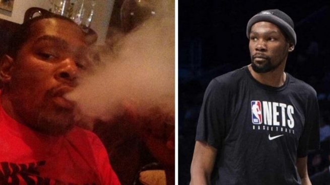 Kevin Durant, fumando.