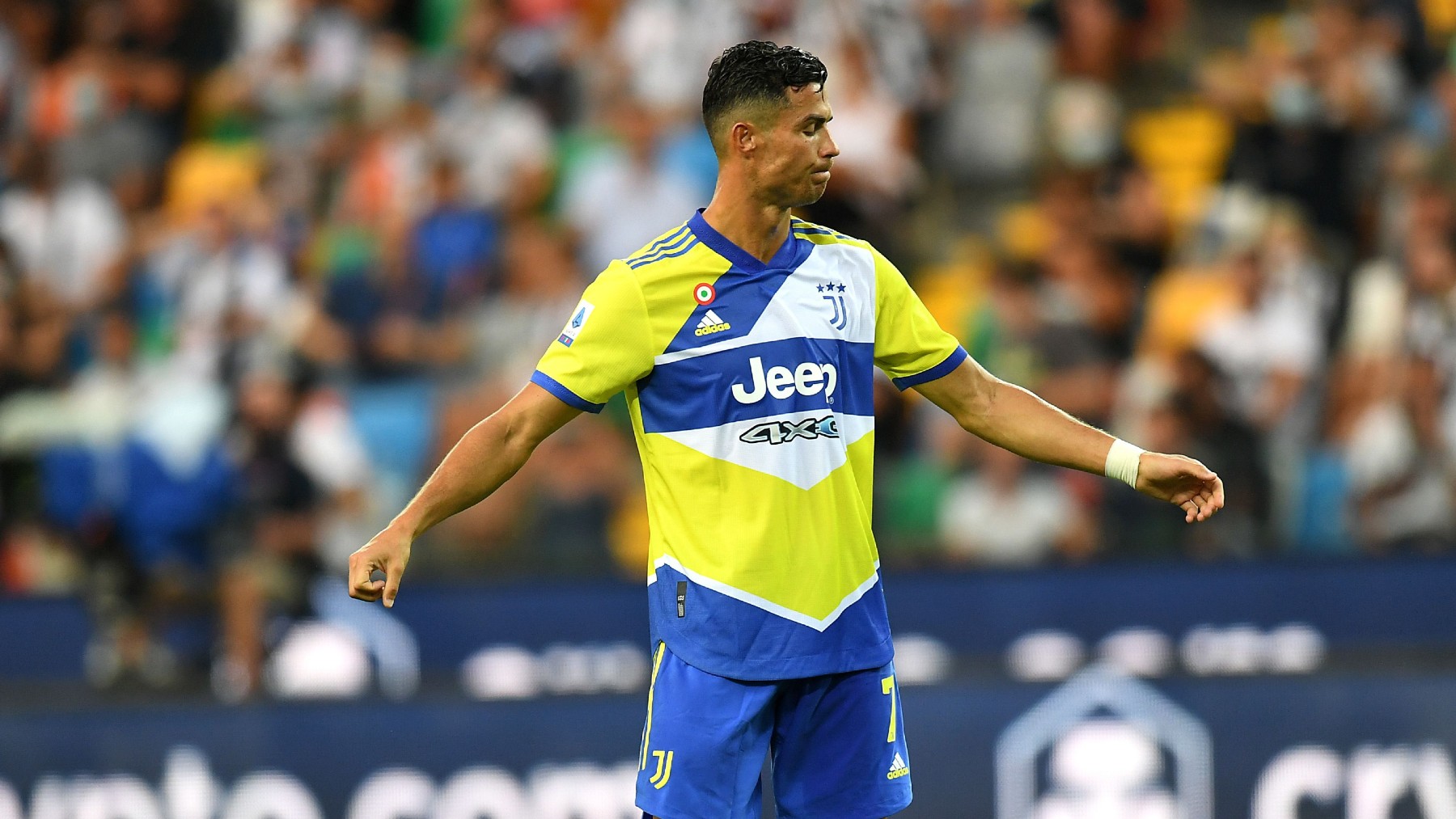 Cristiano Ronaldo, durante un partido de la Juventus (Getty).