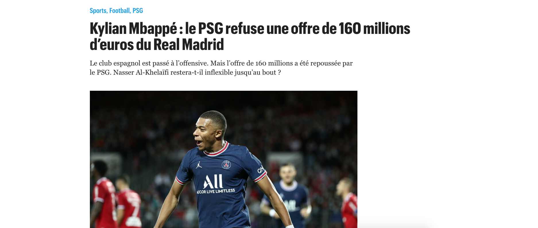 La oferta del Real Madrid al PSG por Mbappé y última hora del mercado de fichajes hoy, en directo