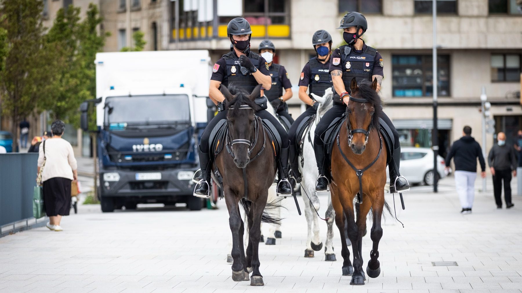 Agentes de Policía Nacional montando a caballo (BEATRIZ CISCAR / EUROPA PRESS).