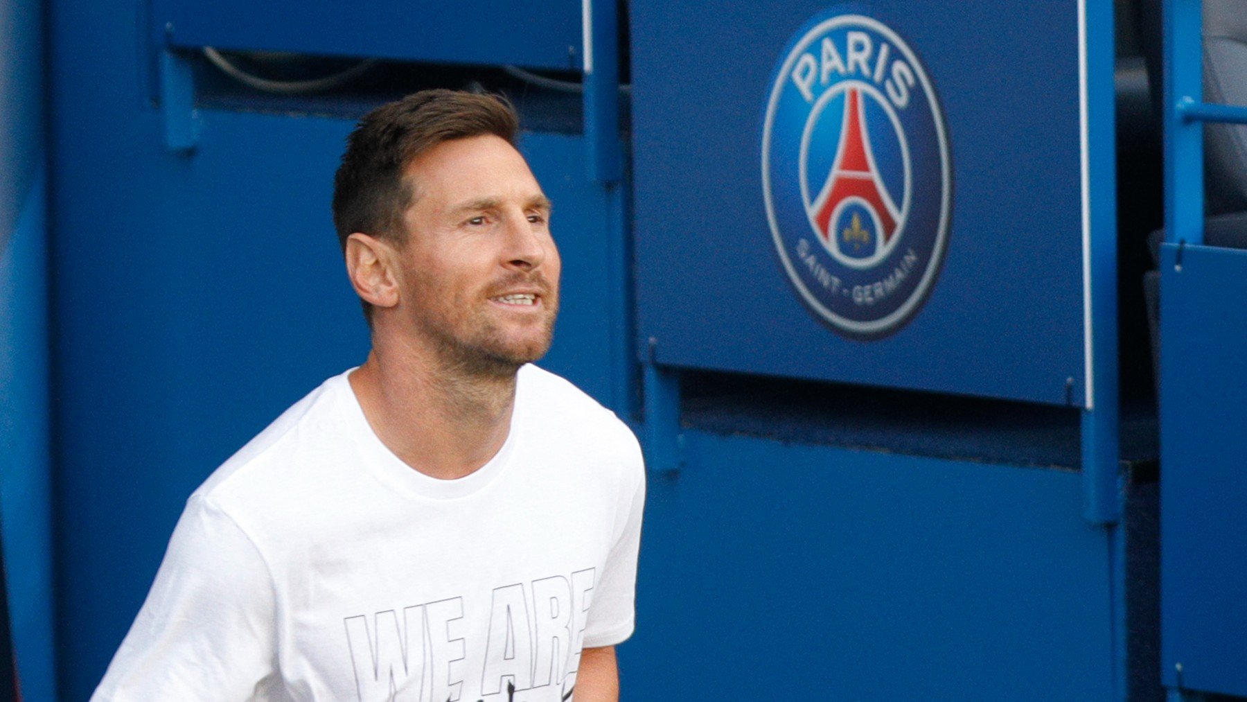 Leo Messi en el estadio del PSG