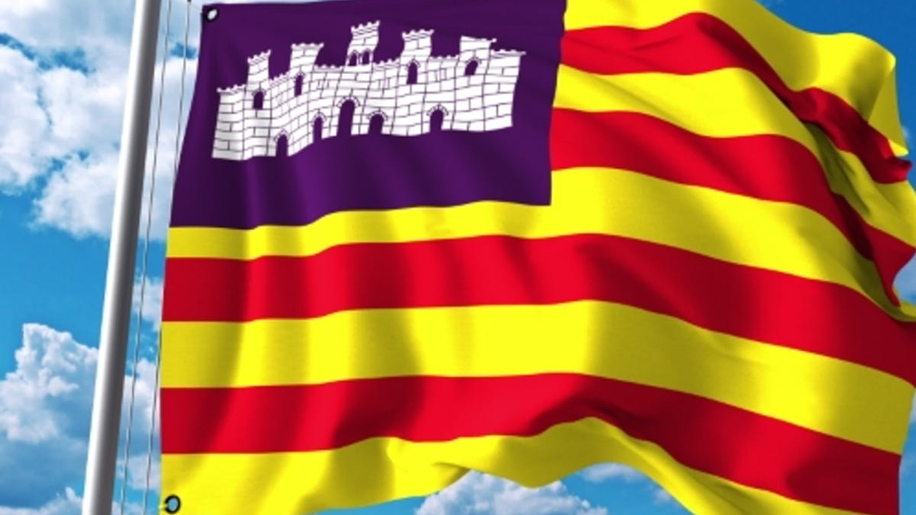 La bandera de Islas Baleares