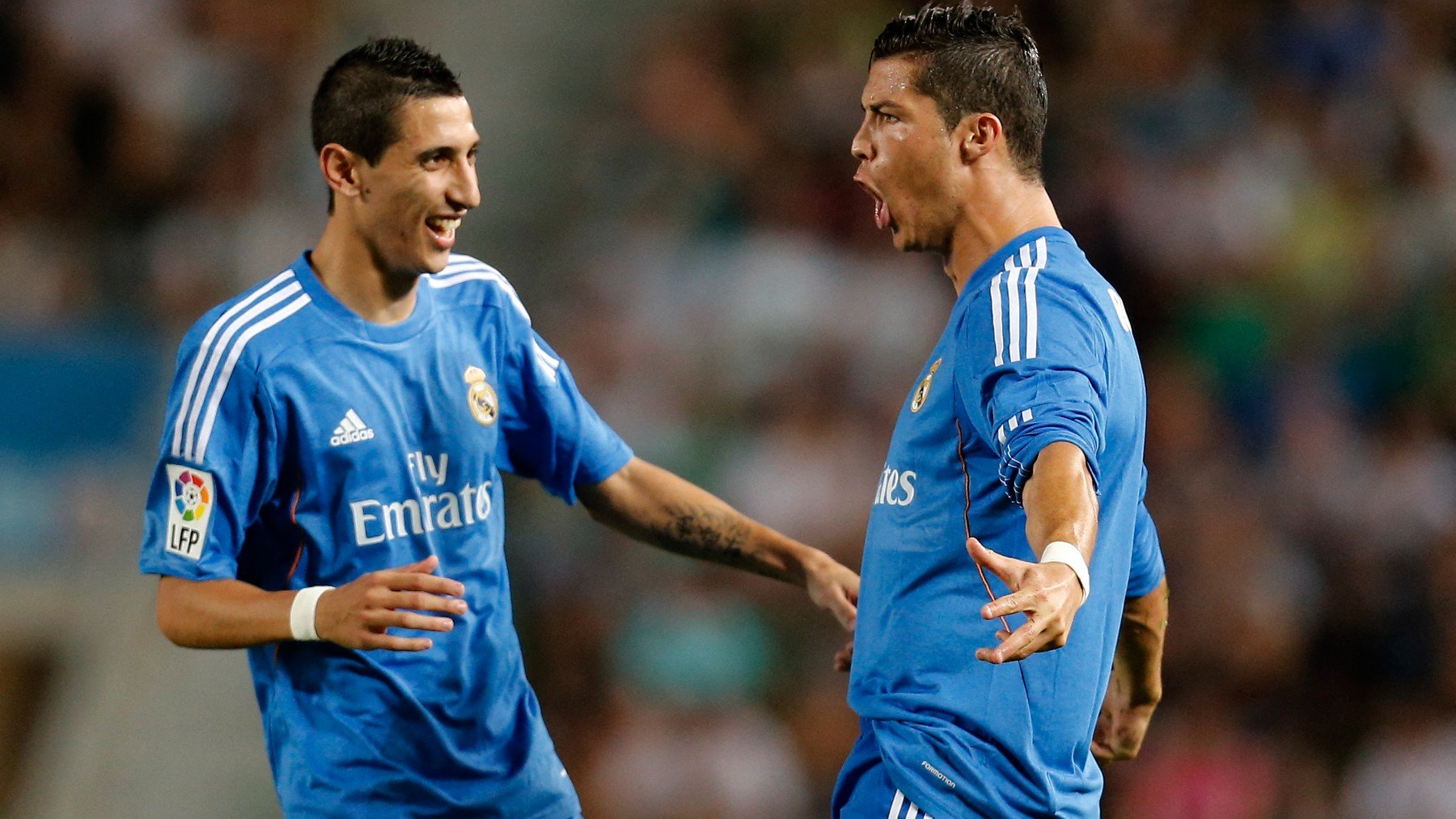 Di María y Cristiano. (AFP)