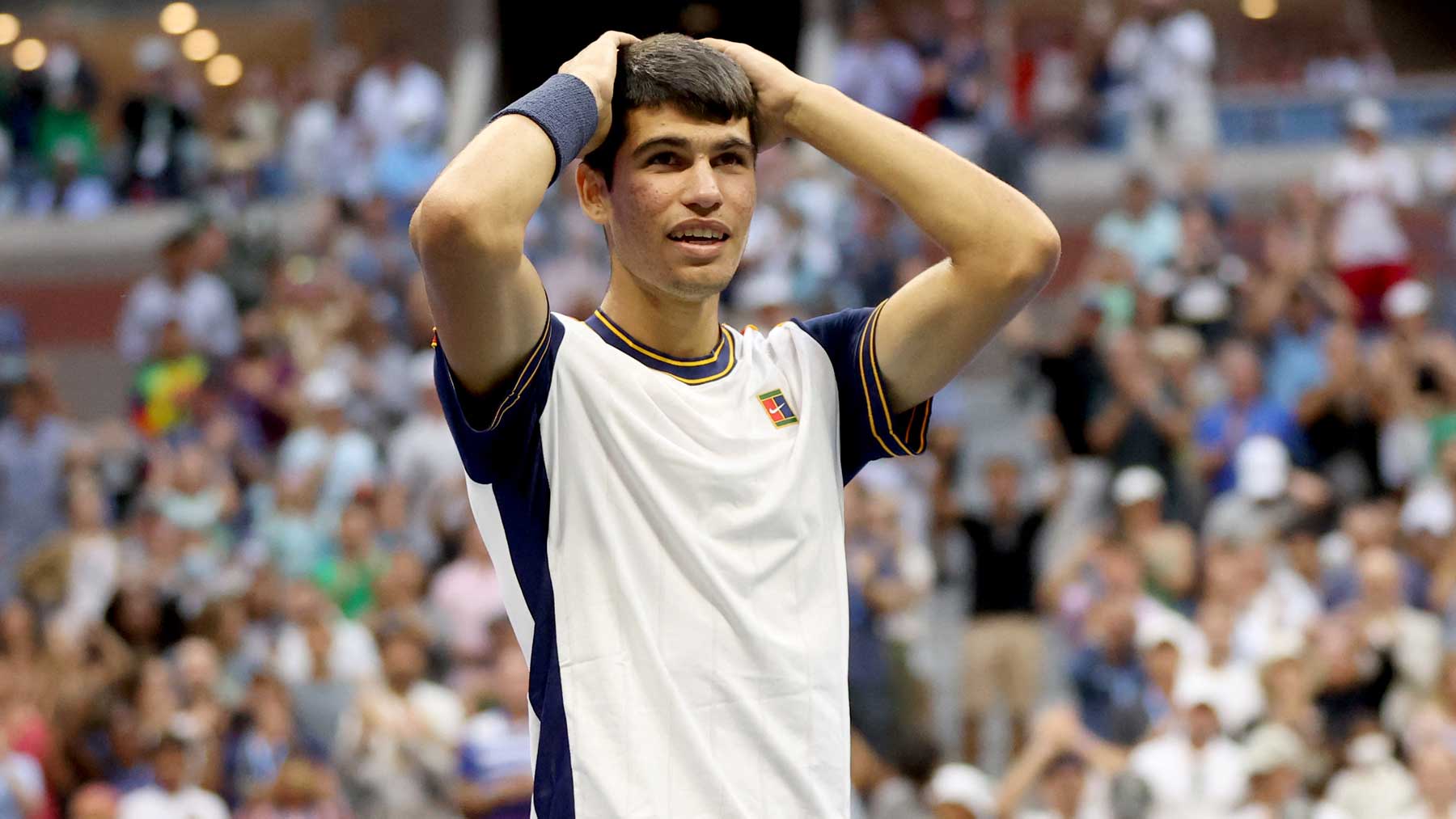 Carlos Alcaraz, tras vencer a Stefanos Tsitsipas en el US Open (AFP)