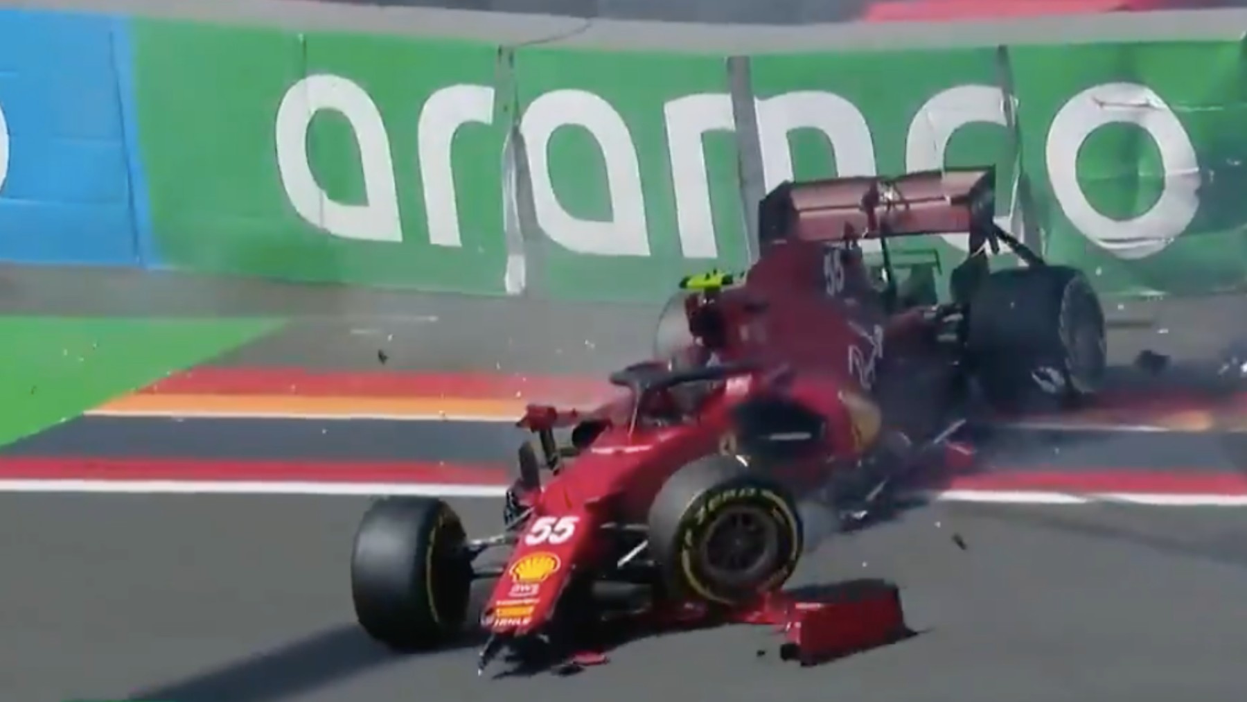 Aparatoso accidente de Carlos Sainz en el GP de Países Bajos de Fórmula 1.